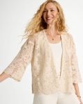 Chicos Short Crochet Lace Kimono - NATURAL Chicos Short Crochet Lace Kimono - NATURAL