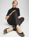 Chicos Ombré Stone Embellished Ballet Flats - BLACK