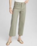 Chicos Trapunto Straight Leg Cropped Pants - WASHED SAGE Chicos Trapunto Straight Leg Cropped Pants - WASHED SAGE