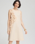 Chicos Appliqué Ponte Knit Dress - ENGLISH CREAM