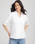 Chicos No Iron Short-Sleeved Shirt - OPTIC WHITE Chicos No Iron Short-Sleeved Shirt - OPTIC WHITE
