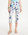 Chicos Brigitte™ Slim Handpainted Pull-On Capri - PASSPORT BLUE