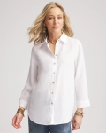 Chicos No Iron Linen Shirt - OPTIC WHITE Chicos No Iron Linen Shirt - OPTIC WHITE