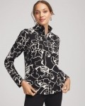Chicos Zenergy® Half-Zip Mockneck Top - BLACK