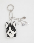 Chicos Frenchie Dog Bag Charm - BLACK/WHITE
