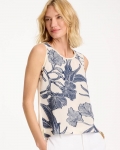 Chicos Caviar Trim Floral Tank - ECRU Chicos Caviar Trim Floral Tank - ECRU