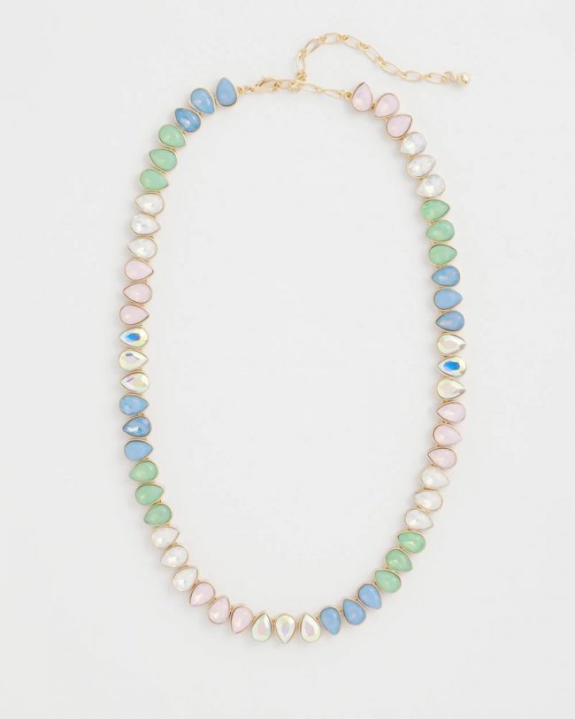 Chicos Teardrop Tennis Necklace - MULTI