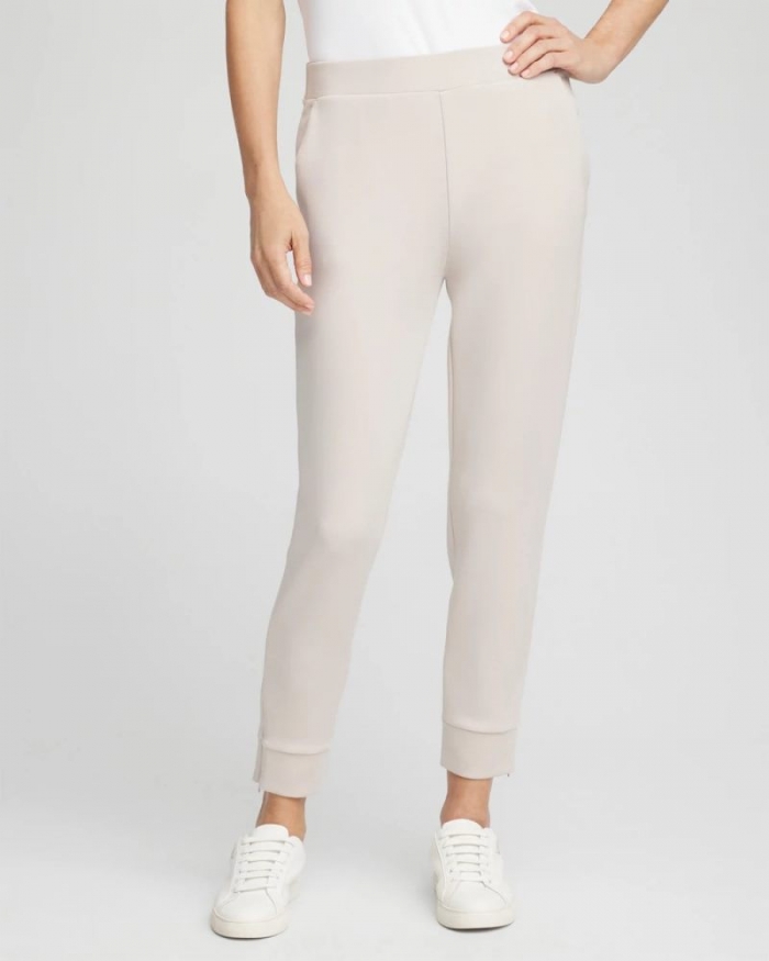 Chicos Zenergy® Caviar Bead Joggers - SMOKEY TAUPE