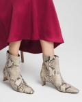 Chicos Faux Snakeskin Skinny Heel Ankle Boot - PYTHON