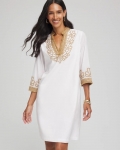 Chicos Embroidered Kurta Dress - ALABASTER Chicos Embroidered Kurta Dress - ALABASTER