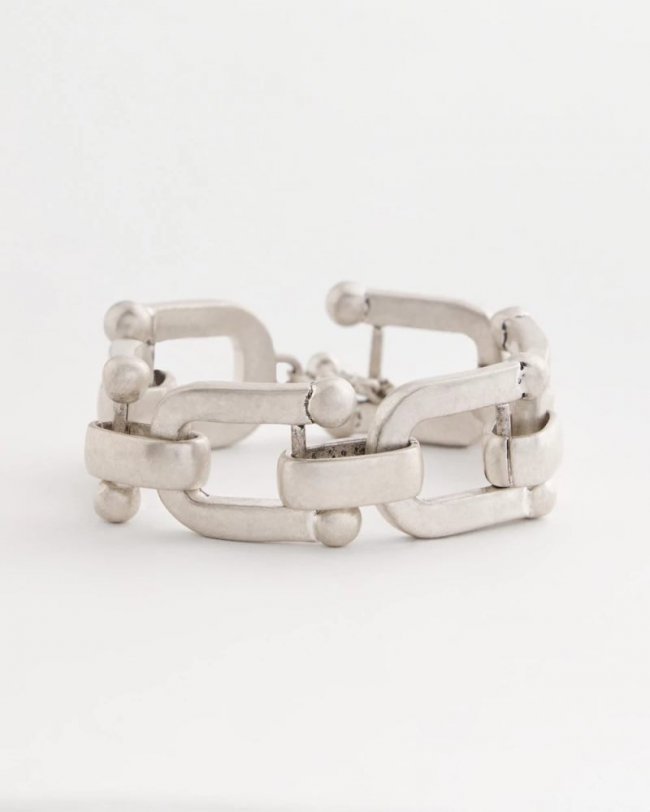 Chicos Silvertone Link Chain Bracelet - SILVER