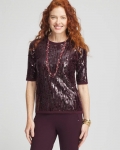Chicos Sequin Pullover Sweater