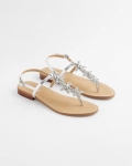 Chicos Beach Starfish T-Strap Sandals - SILVER Chicos Beach Starfish T-Strap Sandals - SILVER