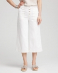 Chicos No Stain Pull-On Wide Capri Jeans - ALABASTER Chicos No Stain Pull-On Wide Capri Jeans - ALABASTER