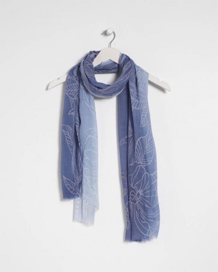 Chicos Ombre Oblong Scarf - BLUE