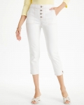 Chicos Pull-On 22" Capri Jeans - ALABASTER