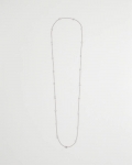 Chicos Fine Crystal Long Chain Necklace - SILVER Chicos Fine Crystal Long Chain Necklace - SILVER