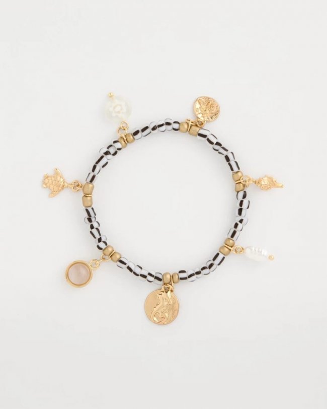 Chicos Beachy Charm Stretch Bracelet - BLACK Chicos Beachy Charm Stretch Bracelet - BLACK