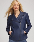 Chicos Faux Leather Moto Jacket - PACIFIC RIM Chicos Faux Leather Moto Jacket - PACIFIC RIM