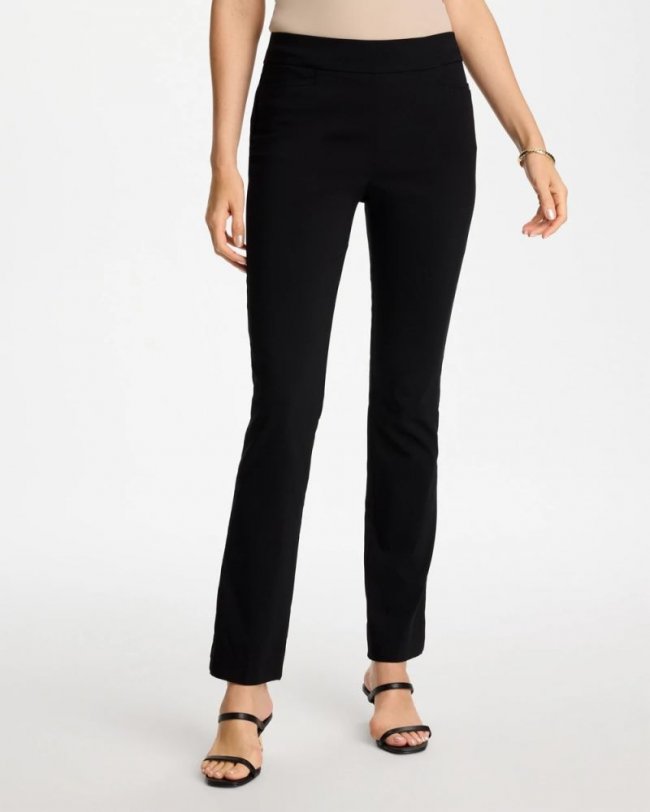 Chicos Brigitte™ Slim Pull-On Pants - BLACK