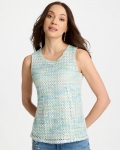 Chicos Mermaid Sequin Mesh Crochet Tank - BLUE ORCHID Chicos Mermaid Sequin Mesh Crochet Tank - BLUE ORCHID