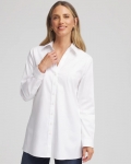 Chicos No Iron Embroidered Classic-Fit Shirt - OPTIC WHITE