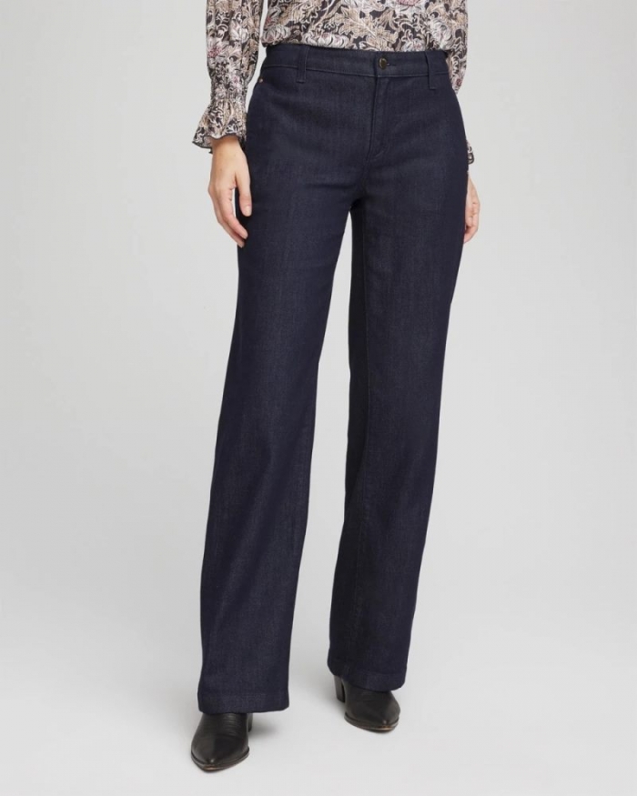Chicos High-Rise Trouser Jeans - CEDAR RINSE