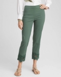 Chicos Brigitte™ Cutout Pull-On Cropped Pants - DARK MINERAL GREEN Chicos Brigitte™ Cutout Pull-On Cropped Pants - DARK MINERAL GREEN