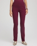 Chicos Brigitte™ Slim Pull-On Pants - DEEP CHIANTI