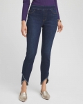 Chicos Tulip Hem Pull-On Ankle Jeggings - LUNABELLE INDIGO Chicos Tulip Hem Pull-On Ankle Jeggings - LUNABELLE INDIGO