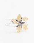 Chicos Mixed-Metal Floral Cuff Bangle Bracelet - MIXED METALS Chicos Mixed-Metal Floral Cuff Bangle Bracelet - MIXED METALS