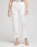 Chicos Sateen Cutout Cropped Pants - ALABASTER Chicos Sateen Cutout Cropped Pants - ALABASTER