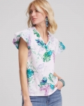 Chicos Notch Neck Cap Sleeve Tee - GENTLE LAVENDER Chicos Notch Neck Cap Sleeve Tee - GENTLE LAVENDER