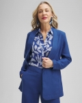Chicos Linen Blazer - NAVAL INDIGO Chicos Linen Blazer - NAVAL INDIGO