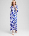 Chicos Shell Story Maxi Dress - RICH COBALT