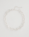 Chicos Mariner Silvertone Link Necklace - SILVER