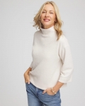 Chicos Jacquard Cozy Turtleneck - ENGLISH CREAM