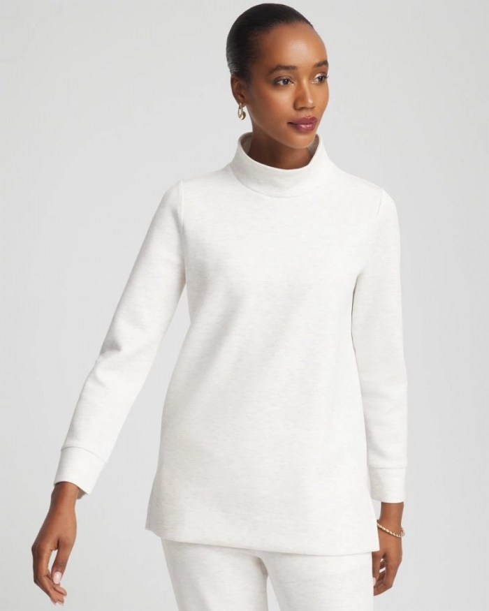 Chicos Zenergy® Mockneck Tunic - ECRU