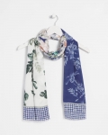 Chicos Colorblock Floral-Print Oblong Scarf - ECRU Chicos Colorblock Floral-Print Oblong Scarf - ECRU