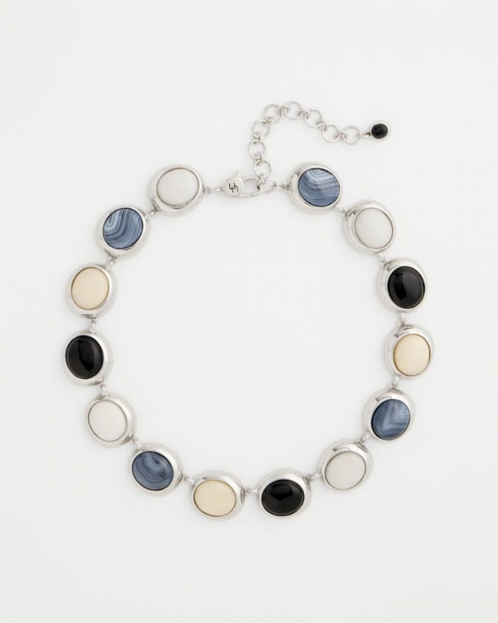 Chicos Short Polka Dot Collar - NEUTRAL