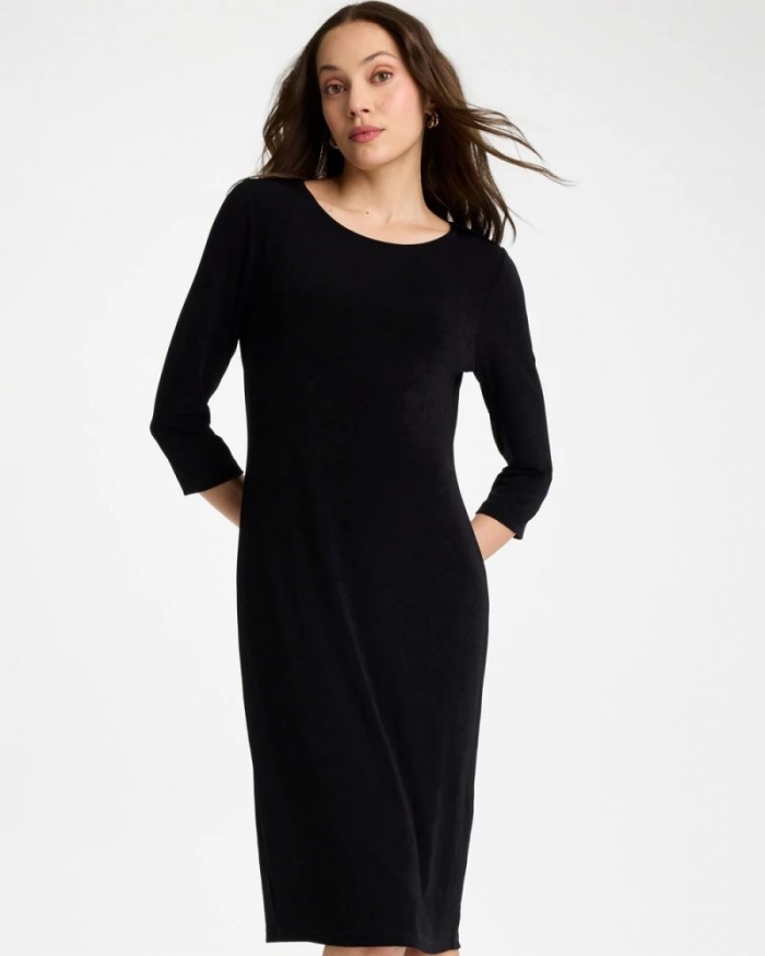 Chicos Travelers™ Classic Dress - BLACK