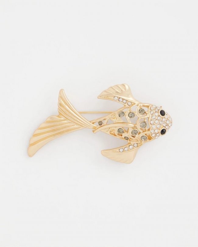 Chicos Koi Fish Brooch - GOLD Chicos Koi Fish Brooch - GOLD