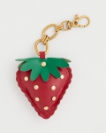 Chicos Faux Leather Strawberry Bag Charm Key Chain - RED Chicos Faux Leather Strawberry Bag Charm Key Chain - RED