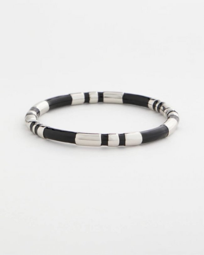 Chicos Black Enamel Hinge Bangle - BLACK Chicos Black Enamel Hinge Bangle - BLACK