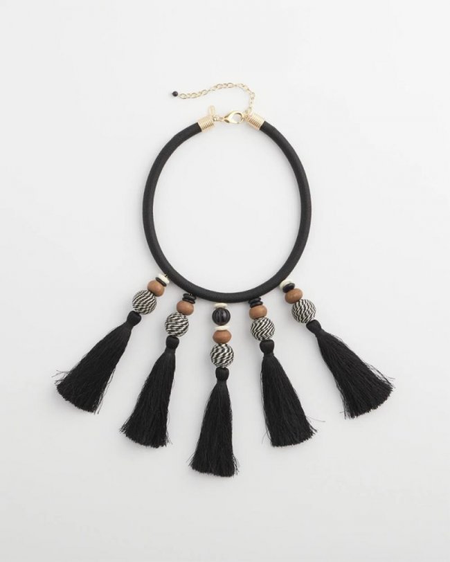 Chicos Chico's Originals Tassel Statement Necklace - NEUTRAL