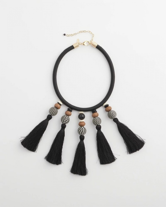 Chicos Chico's Originals Tassel Statement Necklace - NEUTRAL