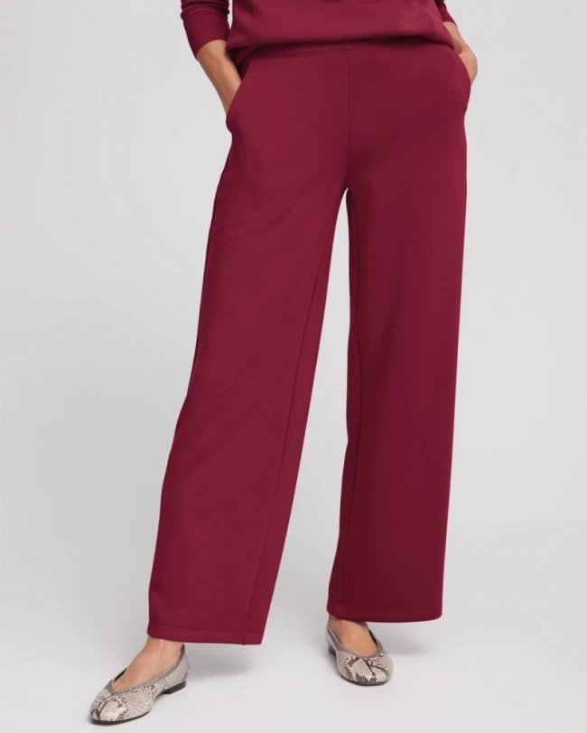 Chicos Zenergy® Wide Leg Pants - BERRY COMPOTE