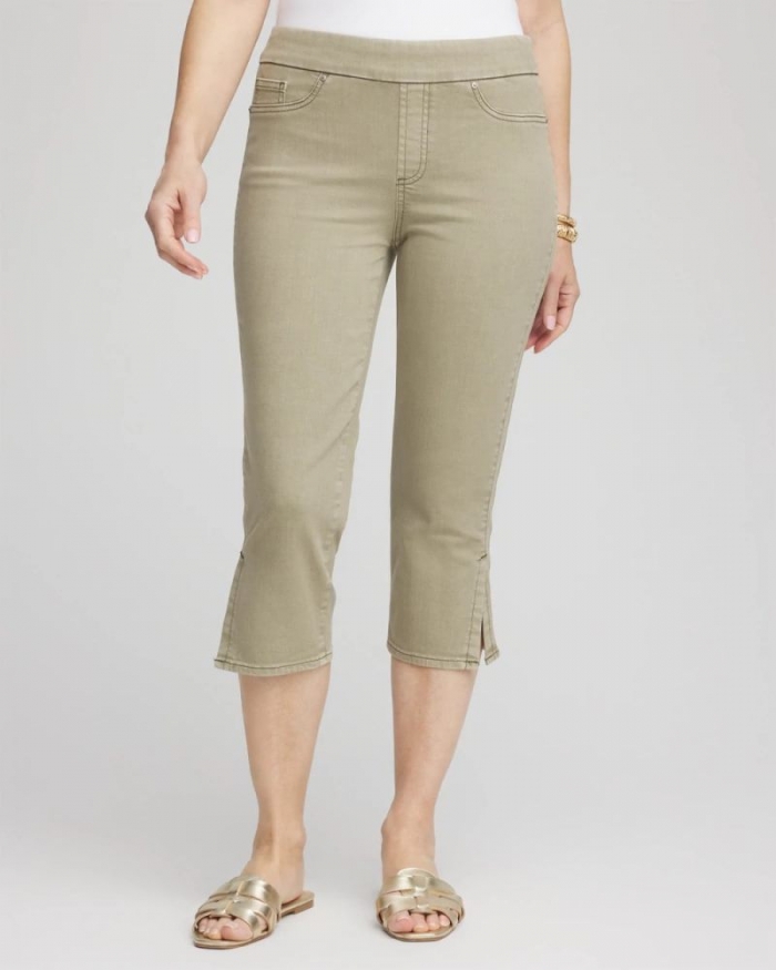 Chicos 19" Pull-on Capri Jeans - WASHED SAGE