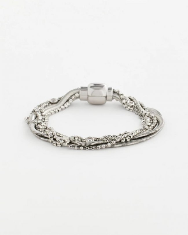 Chicos Silvertone Multistrand Bracelet - SILVER Chicos Silvertone Multistrand Bracelet - SILVER