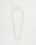 Chicos Gold Bead Long Single Strand Necklace - GOLD Chicos Gold Bead Long Single Strand Necklace - GOLD